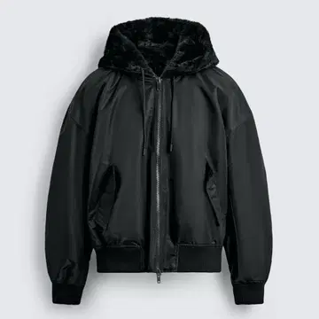 ZARA (자라) 리버서블 봄버 자켓 블랙 퍼 M