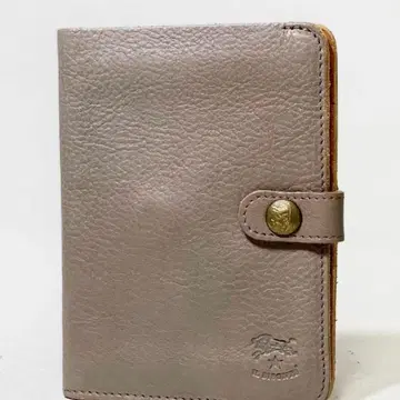 일비종떼 그레이 가죽 접이식 지갑