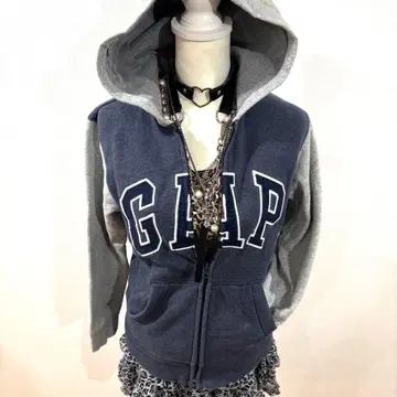 헤이세이 갸루 GAP ZIP 후드티 지퍼 후드티 y2k 그런지 갸루