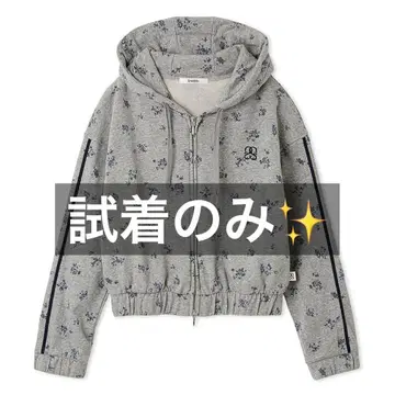 SNIDEL 스나이델 UV컷 후디 후드티 꽃무늬