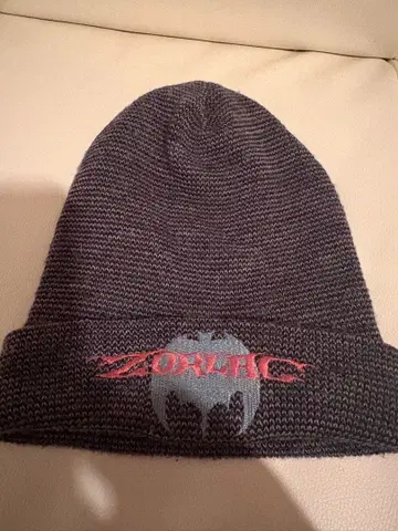 zorlac 자수 로고 비니 모자 다크 그레이 니트 캡