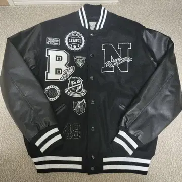 Smoke Rise 바시티 자켓 XL 블랙/화이트