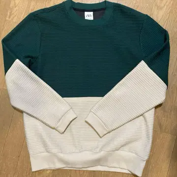 ZARA 바이컬러 와플 원단 트레이닝복