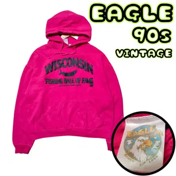 EAGLE 90s 빈티지 후드티 핑크 후디 레어 희귀