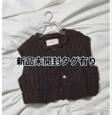 [새상품] todayful Mix Handknit Vest 다크 브라운