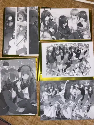 트레이딩 매트 엽서 5등분의 신부 5종 5세트