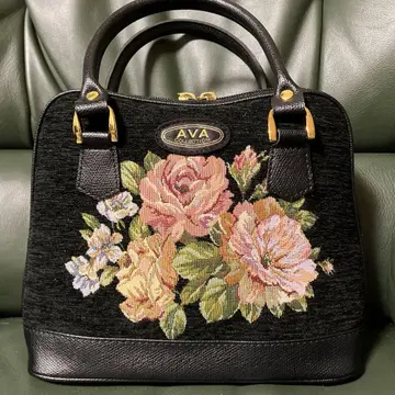 AVA COLLECTION 꽃무늬 고블랑 핸드백