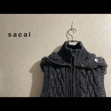 sacai 후디드 케이블 니트 베스트 / 사카이 믹스 프릴