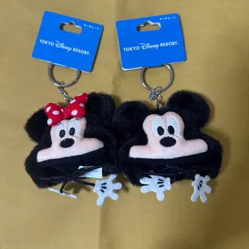 [ 미사용 새상품 ] 키체인 팬캡 미키 미니 키링 2개