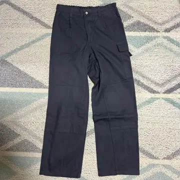 네이비 카고 팬츠 허리밴딩 테크