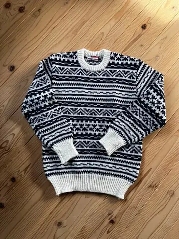 F.McGREGOR 노르딕 무늬 스웨터 M