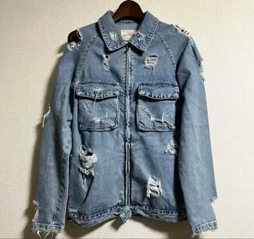 ASKYURSELF 아스크유어셀프 데미지 가공 데님 자켓