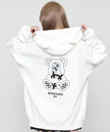 OY 모자이크 오드리 후디 집업 화이트 L