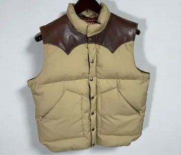 새상품급 Sugar Cane 동양 엔터프라이즈 다운 베스트 가죽 아메카지