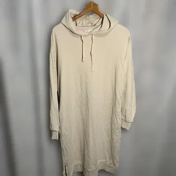 CINEMA CLUB 후드 부착 롱 원피스 M 사이즈 베이지 면 100%