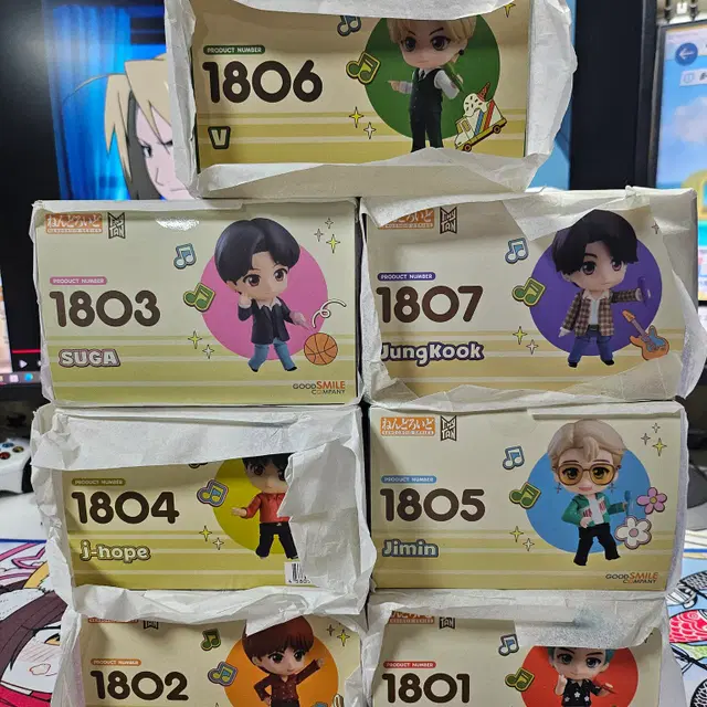 BTS 넨도로이드 7명 전원 미개봉 S급 새상품 /BTS굿즈/BTS피규어