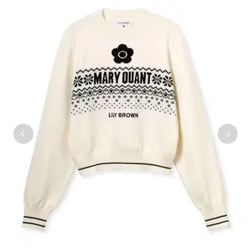 [ LILY BROWN x MARY QUANT ] 자카드 로고 니트탑