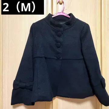 GALLERY VISCONTI 숏코트 리본 블랙