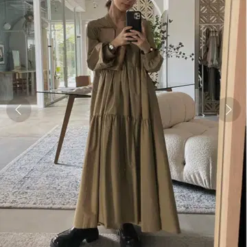 미사용 새상품 아메리빈티지 백 케이프 셔츠 드레스