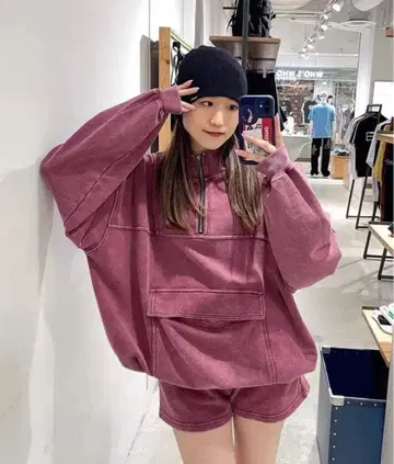 X-girl 후드티 ANORAK SWEAT 셋업
