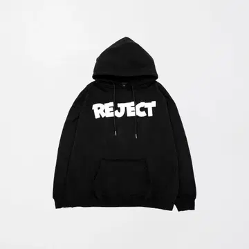 새상품 블랙 REJECT 후드티 L 리젝트