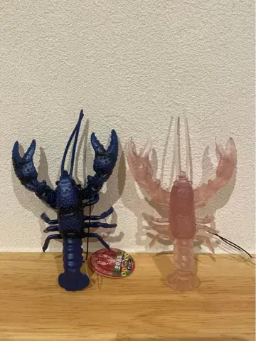 생물 도감 가재 피규어 스트랩 클리어 블루 택 포함