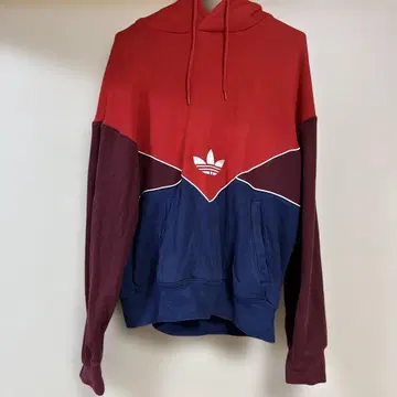 adidas 후드 부착 후드티 레드/버건디