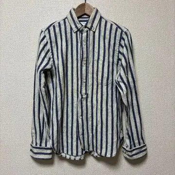 OUGHT / 오우트 스트라이프 플란넬 셔츠 저널 스탠다드