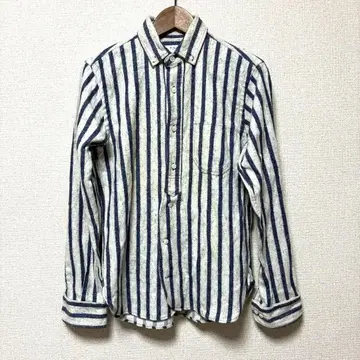 OUGHT / 오우트 스트라이프 플란넬 셔츠 저널 스탠다드