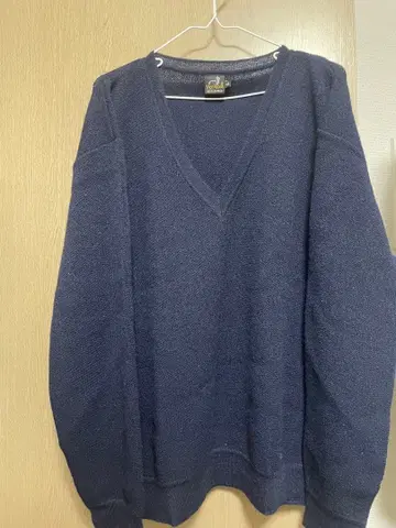 구제 의류 퓨어 알파카 니트 페루제 네이비 컬러 스웨터 L