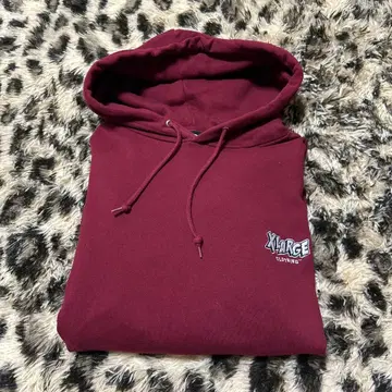 XLARGE 버건디 후드티 M