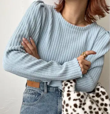 jumelle / 퍼프 숄더 백 서클 탑