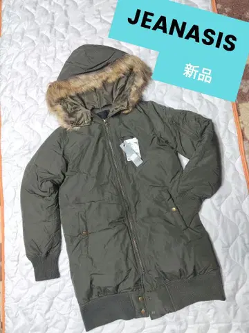 지나시스 충전솜 롱 코트 후드 부착