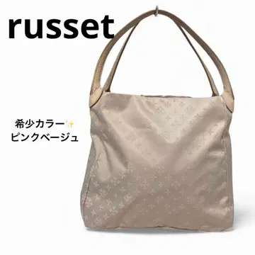러셋 토트백 핑크 베이지
