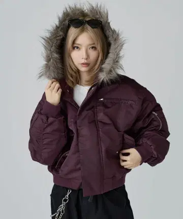 MSG N-2B 플라이트 밀리터리 컴팩트 충전솜 재킷 와인 S