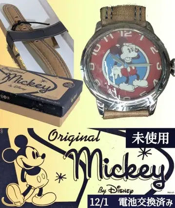 레어 미사용 Mickey 손목시계 빈티지 배터리 교환 완료