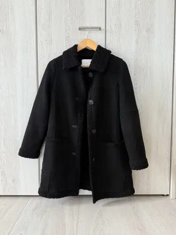ZARA 코트 XS 보아 안감 방한 블랙 겨울 아우터