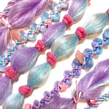 POMPOMHAIR 컬러 익스텐션 헤어 액세서리 헤어 부품 덕질