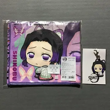 귀멸의 칼날 코쵸우 시노부 보치쿤 머플러 타월 러버 마스코트 세트