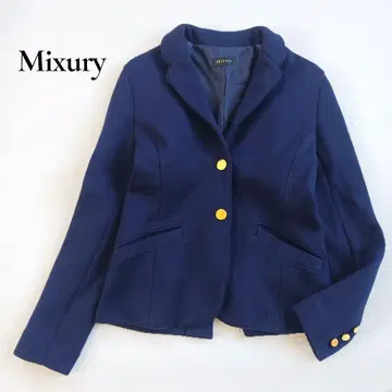 Mixury 미그쥬얼리 골드 버튼 테일러드 자켓 일본제 네이비 38
