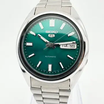 레어 새상품급 SEIKO5 그린 7S26-0480 남성용 자동 손목시계