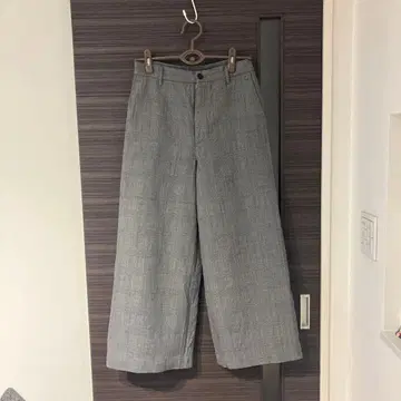 45rpm 그레이 체크 무늬 와이드 팬츠 사이즈 2