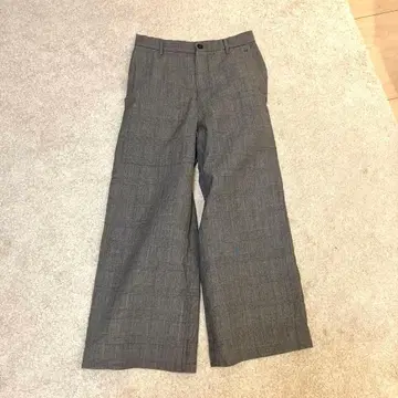 45rpm 그레이 체크 무늬 와이드 팬츠 사이즈 2