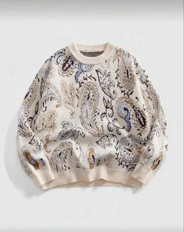 [ 해외 구제 의류 ] 페이즐리 무늬 니트 스웨터