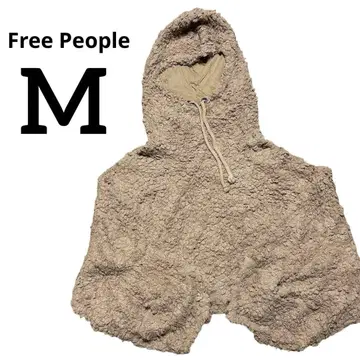 가격 인하 환영 Free People M 플리스 후드티 브라운