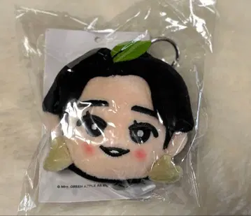 한국 한정판 오모리 모토키 봉제 인형 키링 미세스 그린애플