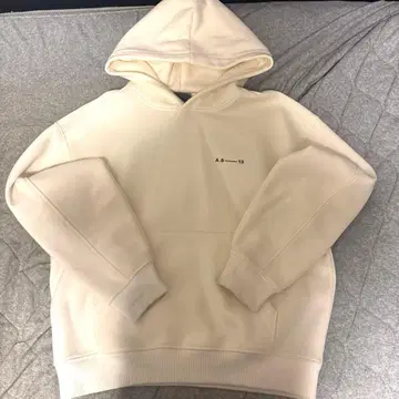 H&M 루즈핏 아이보리 후드티 M