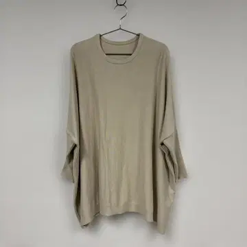 [ 비어즐리 ] 코튼 빅 니트 긴팔 워셔블 베이지 F