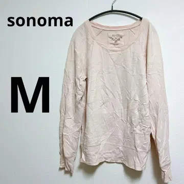 sonoma [ M ] 라이트 핑크 긴팔 티셔츠 롱티