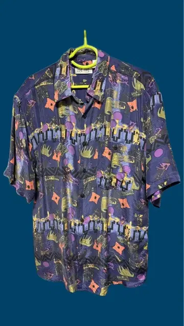 ZONE FIVE 컬러풀 실크 셔츠 M